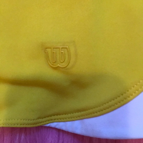 Yellow and white Wilson tennis skirt - Picture 4 of 5
